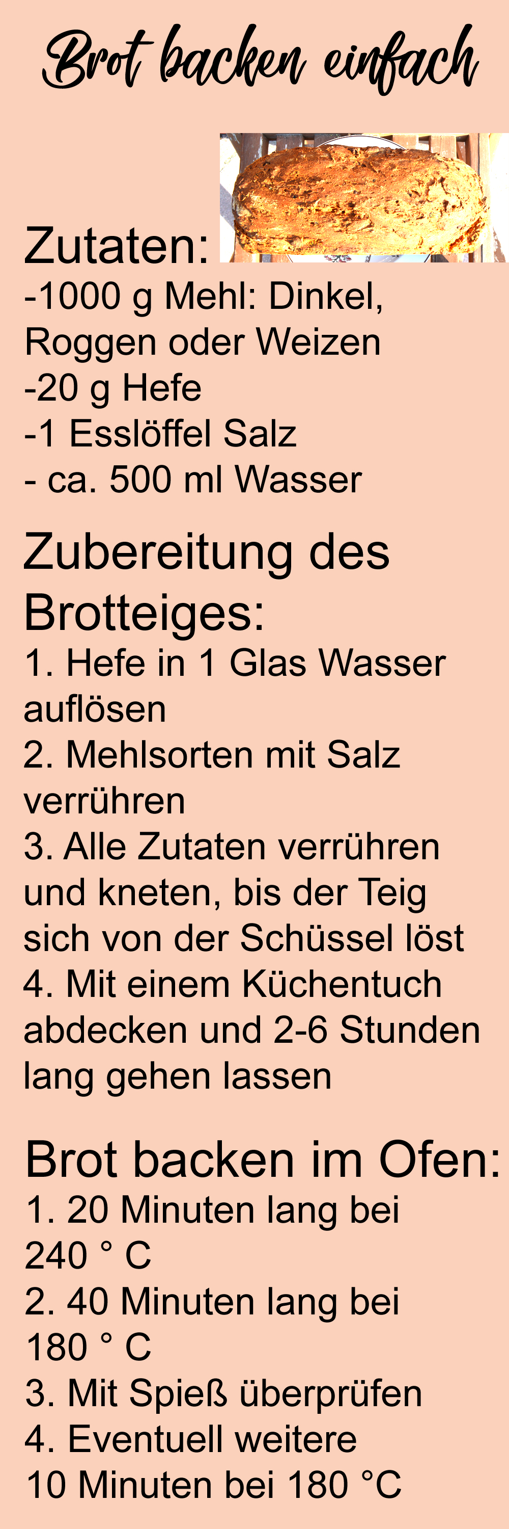 Bei welcher Temperatur bäckt man Brot Haus und Beet