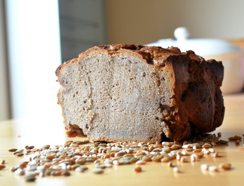 Dinkelroggenbrot Sauerteig Brot