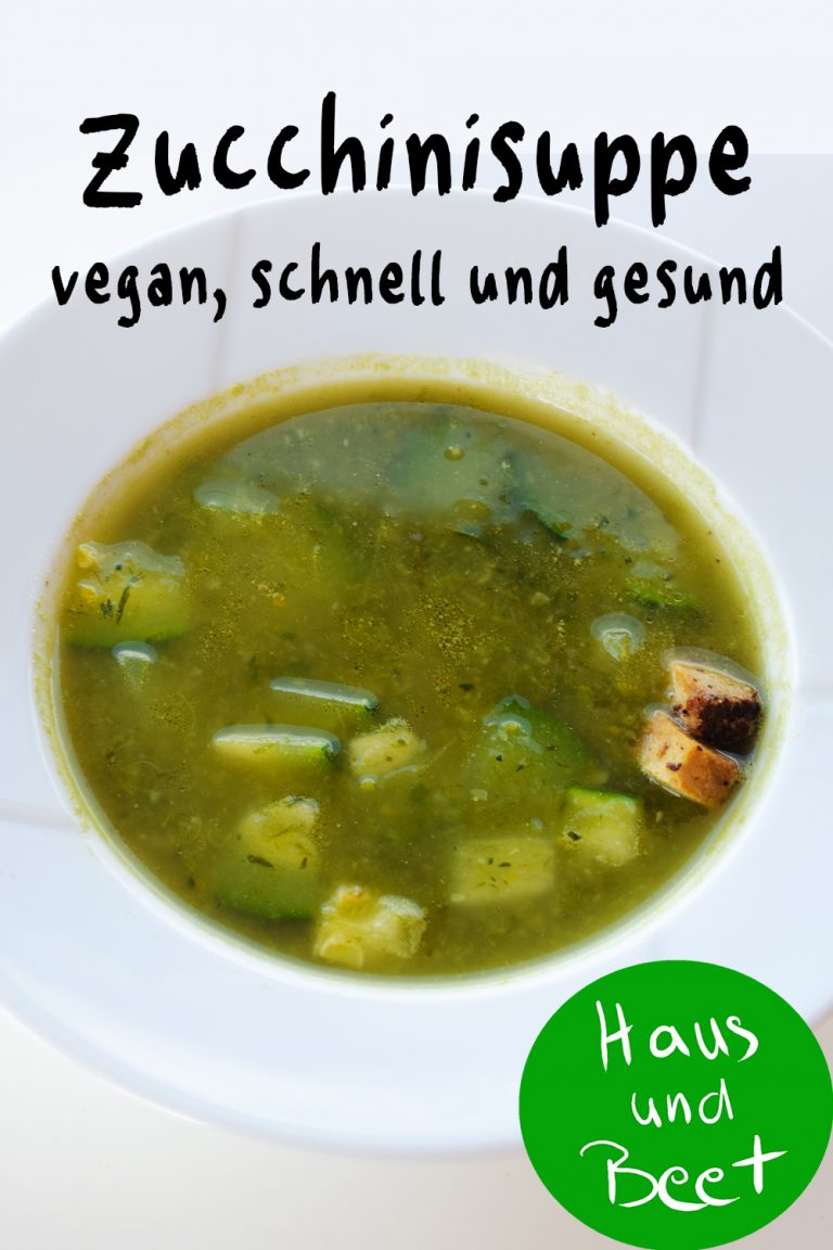Zucchinisuppe – Einfaches veganes Sommer Rezept – Haus und Beet