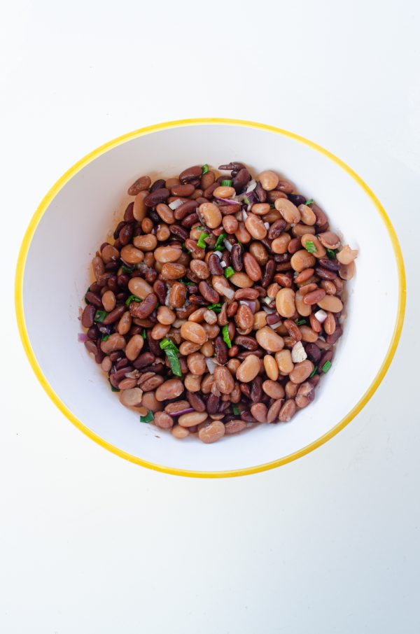Bohnensalat mit trockenen Bohnen
