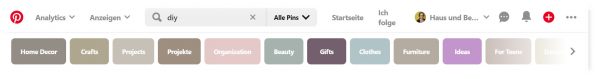 Pinterest Suche DIY 2