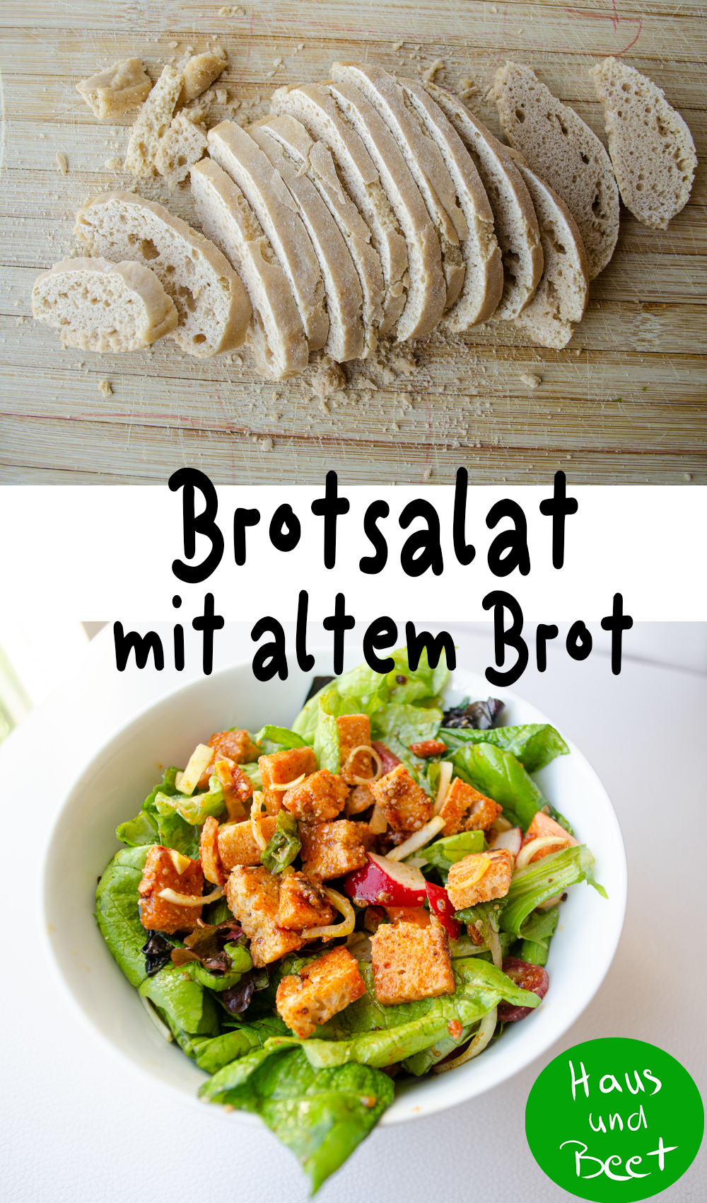 Brotsalat aus altem Brot