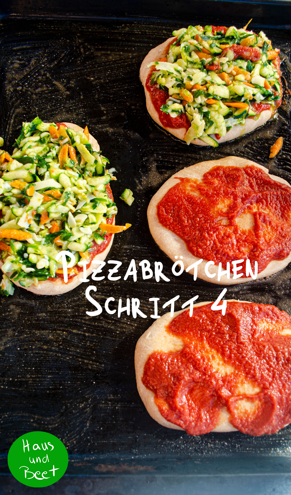 Pizzabrötchen selber machen Schritt für Schritt