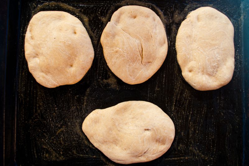 Pizzabrötchen Pizzateig vegan backen