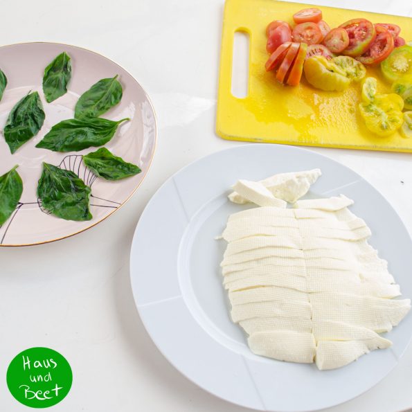Tomate Mozzarella mit selbstgemachtem Käse