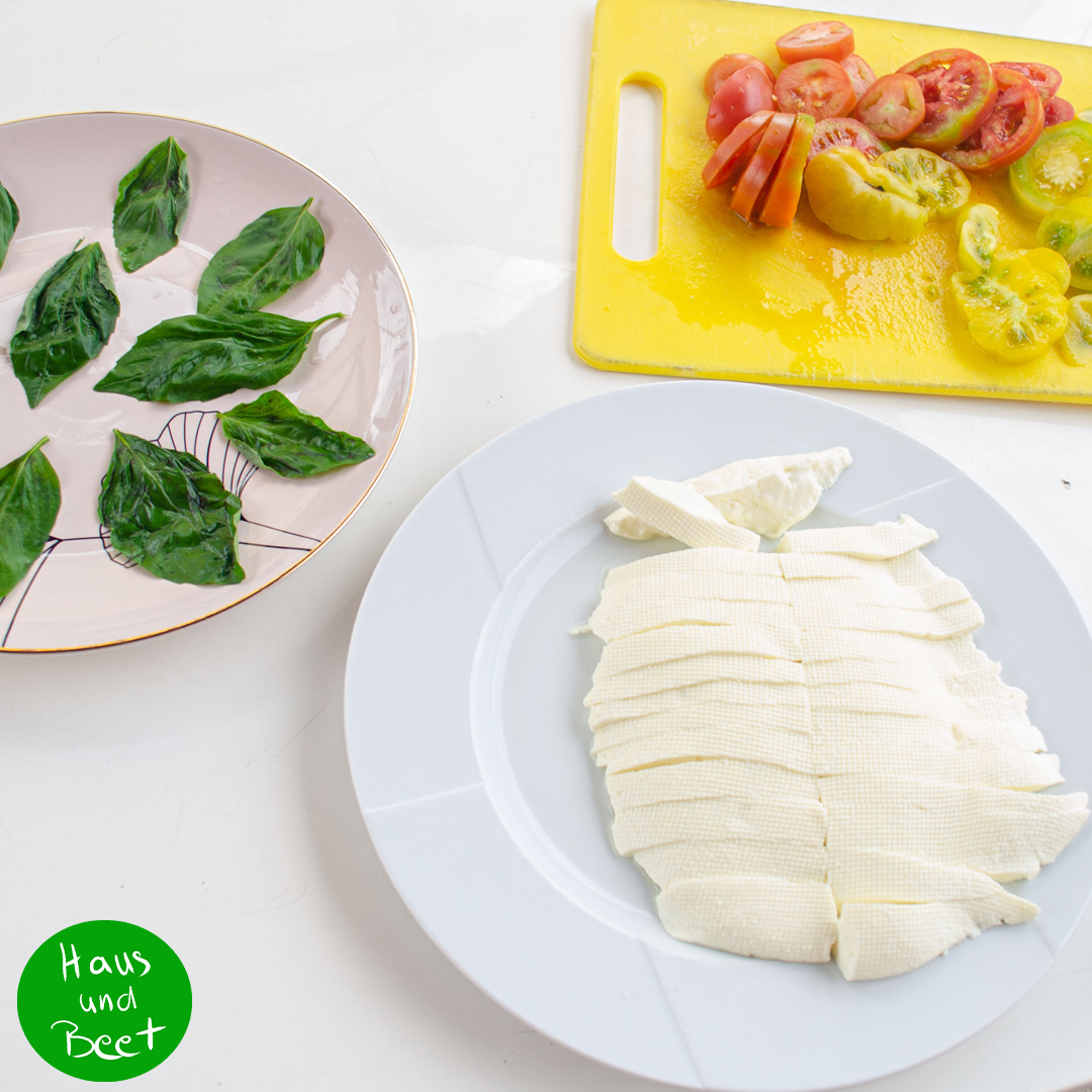 Tomate Mozzarella mit selbstgemachtem Käse