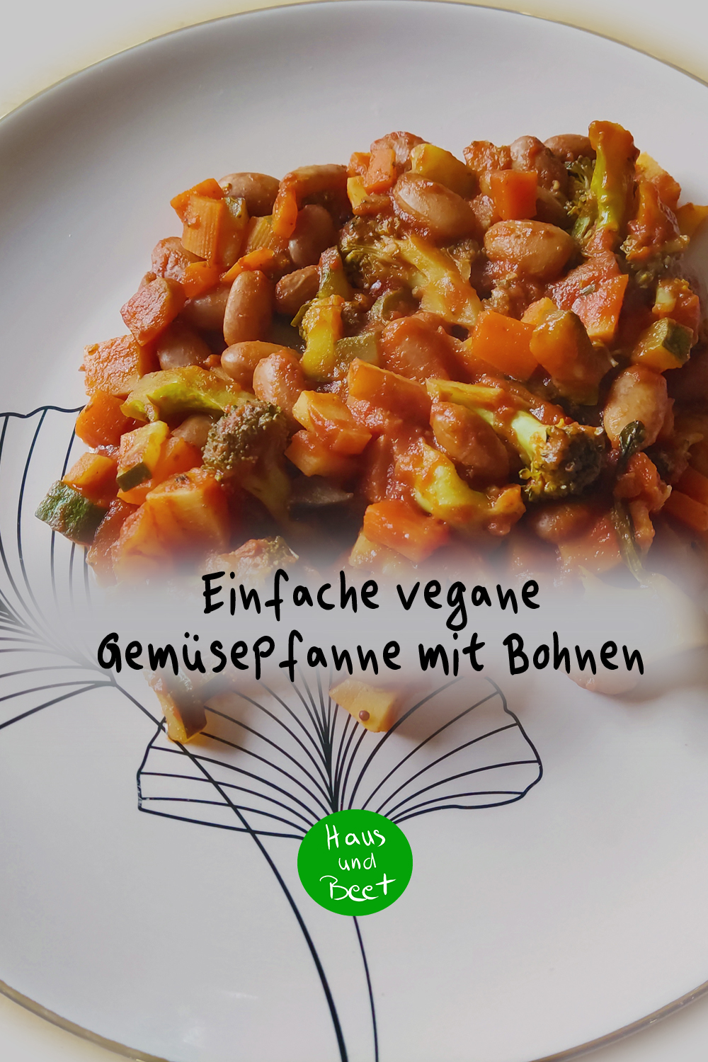 Vegane Gemüsepfanne mit Bohnen